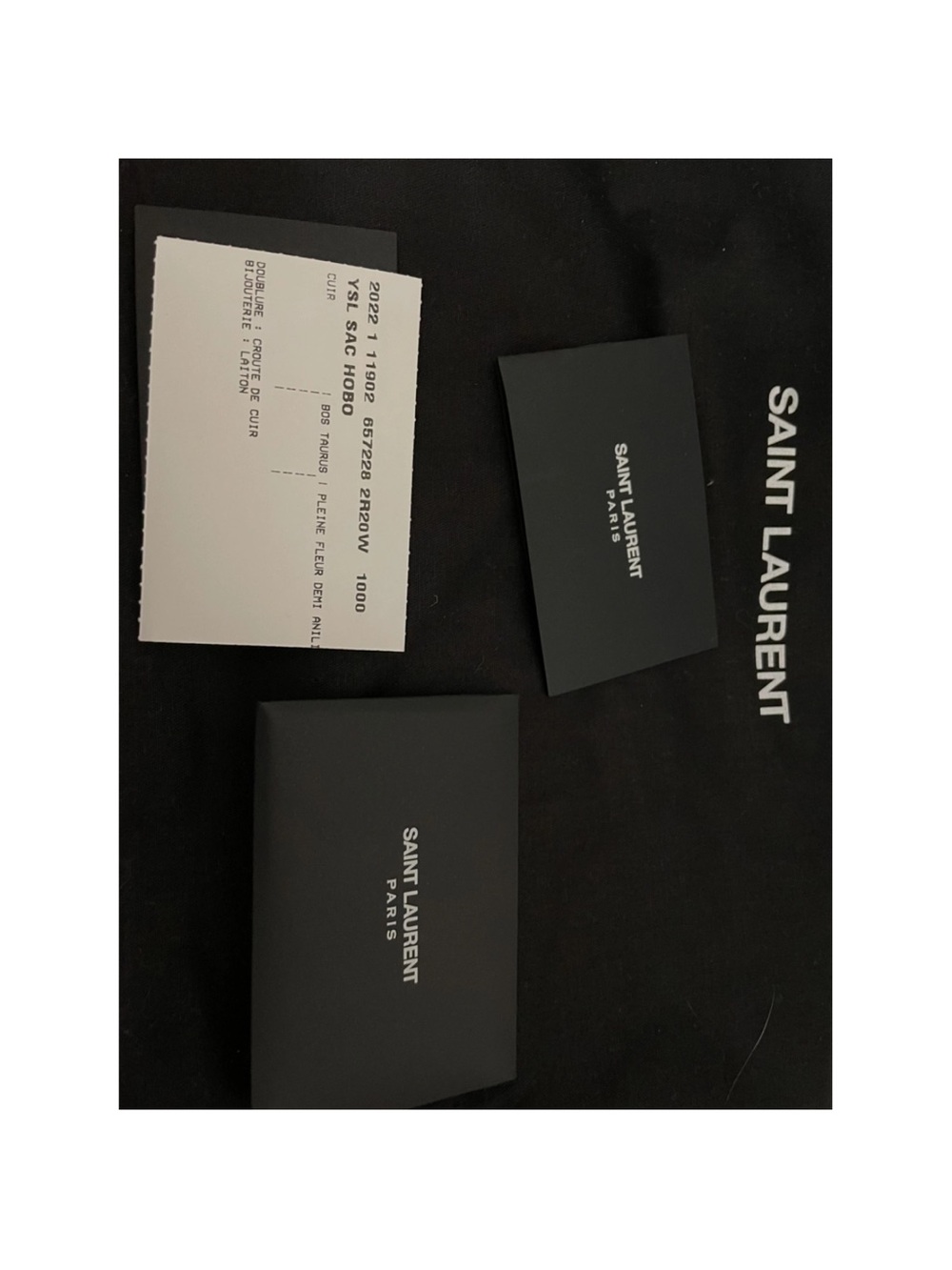 Saint Laurent Le 5 a 7 Black Leather Shoulder Bag with Gold YSL Logo - Picture 8 of 8